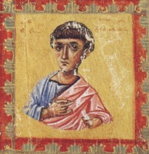 Ап. Фома. Миниатюра Евангелия (фрагмент). Византия. 1133 г. Афины