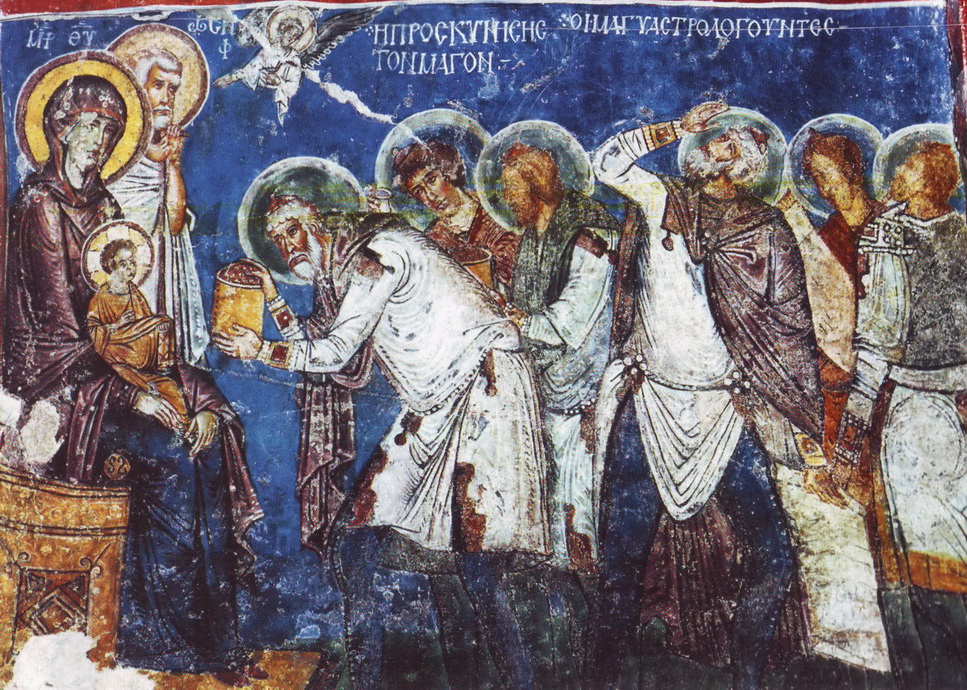 Волхвы. Фреска XII в. пещерной церкви, Каппадокия