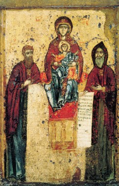 Богоматерь Свенская с предстоящими Антонием и Феодосием Печерскими