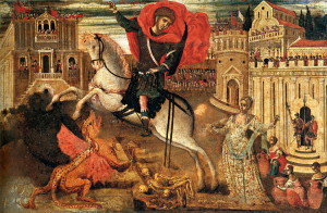 Святой Георгий убивает змия