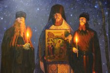 Оптинские новомученики иеромонах Василий, иноки Ферапонт и Трофим