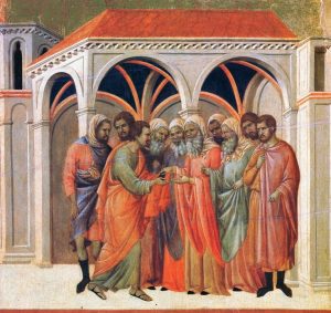 Иуда – предатель, который замыслил коварство, пошел к фарисеям и договорился предать им Христа