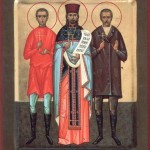 Икона священномученика Феодора Колерова, мучеников Анании Бойкова и Михаила Болдакова