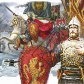 Картина "ЛЕДОВОЕ ПОБОИЩЕ" 6 декабря - память святого благоверного Великого князя Александра Невского в схиме Алексия († 1263). Картина "ЛЕДОВОЕ ПОБОИЩЕ"