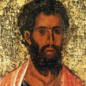 Ап. Иаков Заведеев. Византия. XIII в. Монастырь Иоанна Богослова. Патмос. Ап. Иаков Заведеев (в изданиях иконы ошибочно подписывается "Иаков брат Божий"). Византия. XIII в. Монастырь Иоанна Богослова. Патмос.
