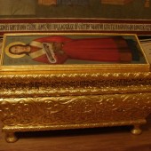 Честная десница первомученика Стефана в Серапионовой палате Троице-Сергиевой Лавры